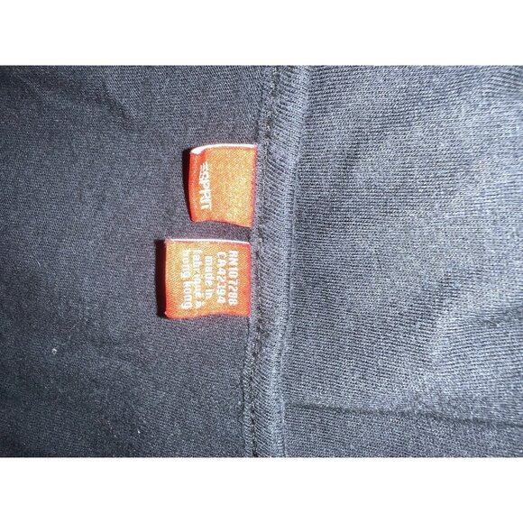 Esprit Womens Black Sequin Scoop Neck Long Sleeve Top L - Picture 6 of 9